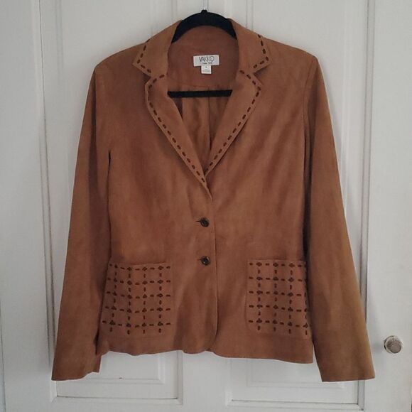 Vakko New York Goat Suede Blazer Jacket
